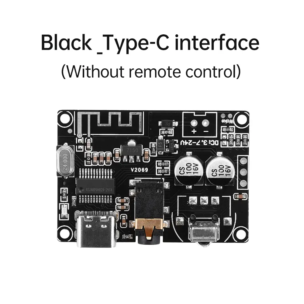 Bluetooth 5.0 Audio Decoding Board DC3.7-24V Sound Receiver Module Stereo Decoder With Remote Control