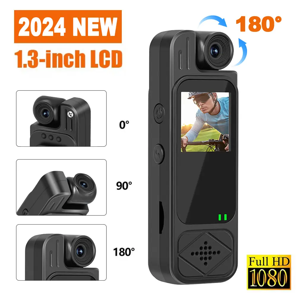Min Camera HD 1080P Sports DV Portable Video Recorder Infrared Night Vision Body Cam Camcorders Site Enforcement Recorder
