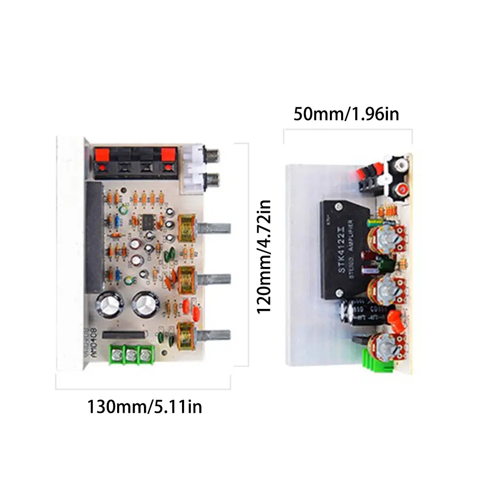 DX-0408 2.0 Channel Power Amplifier Board 50W+50W Stereo Amplifier Board Thick Film Series Digital Audio Power Amplifier Module