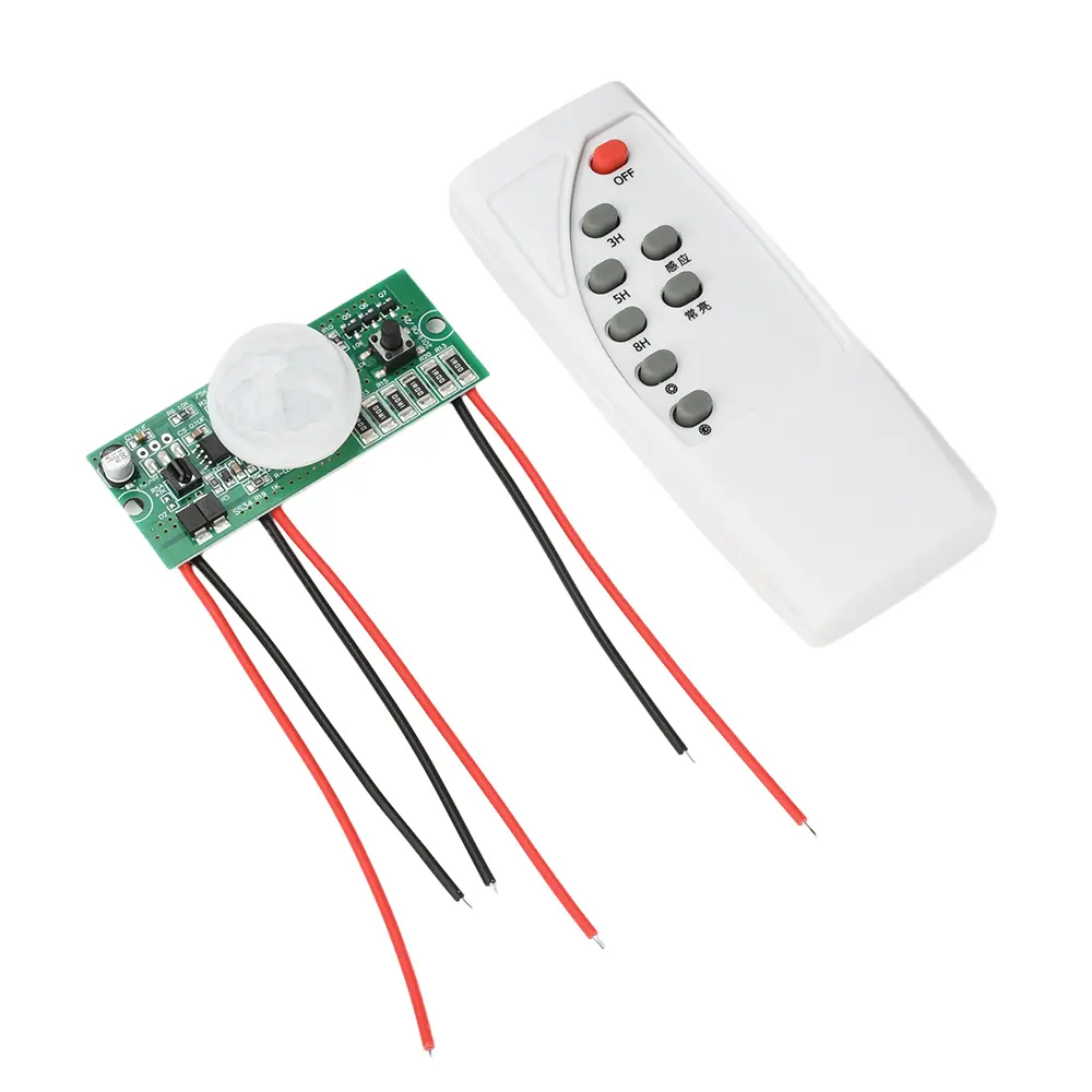 PIR Human Body Induction Solar Lamp Remote Control Solar Street Lamp Controller Circuit Board 3.2V3.7V Human Presence Sensor