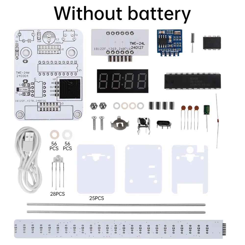 Voice Controlled Audio Level Tower Electronic Crystal Column Production Welding Kit Voice Controlled Music Spectrum DIY Spectrum