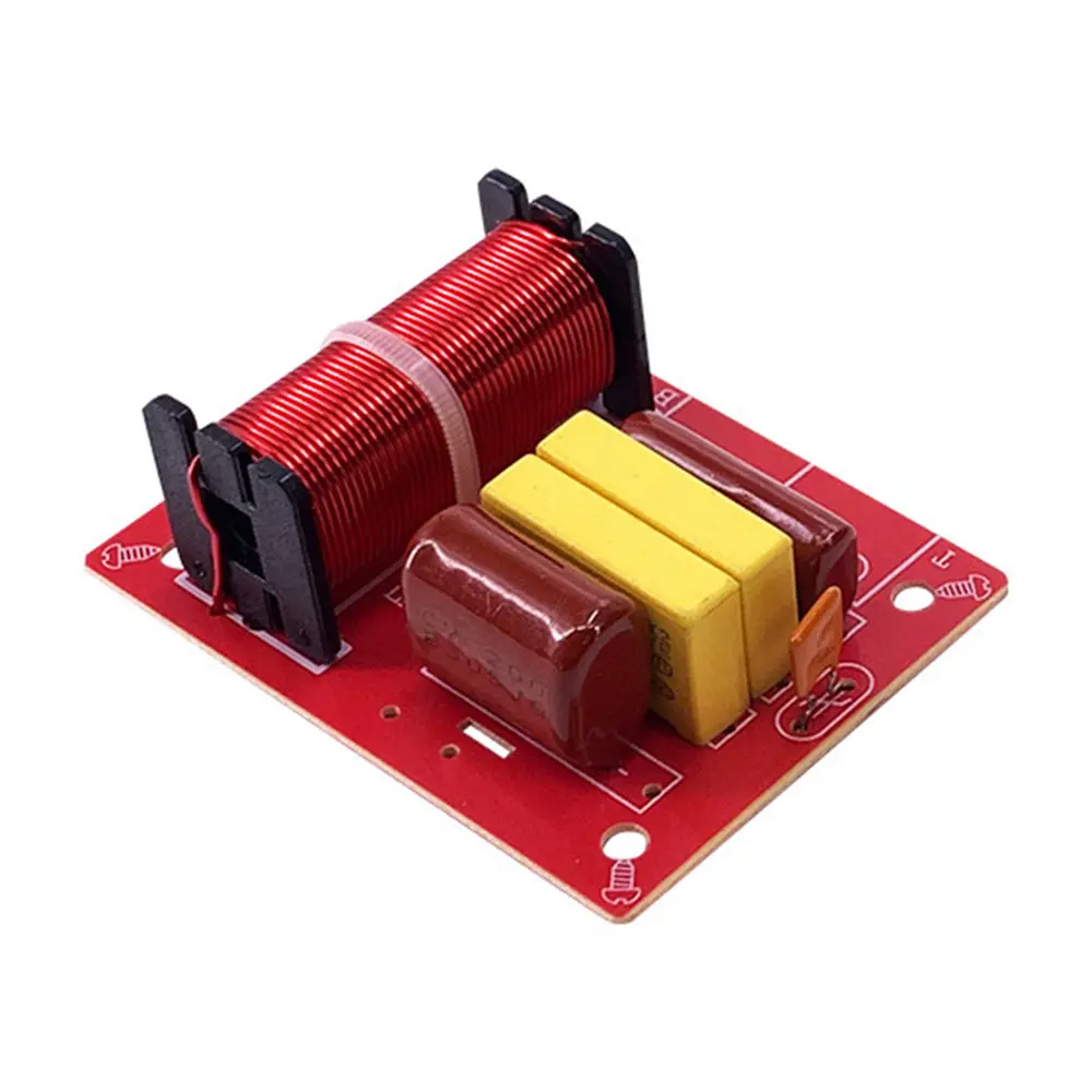 80W 2 Way Speaker Frequency Divider Audio Treble Bass Crossover Filter 4-8 Ohm HiFi Home Sound Splitter