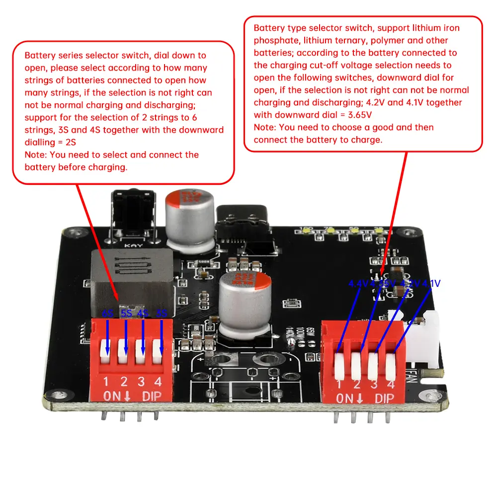 PD3.1 140W Bidirectional Fast Charging Module IP2366 2S 3S 4S 5S 6S 2-6S Lithium Battery Charging Board Li-ion Lifepo4 Charger