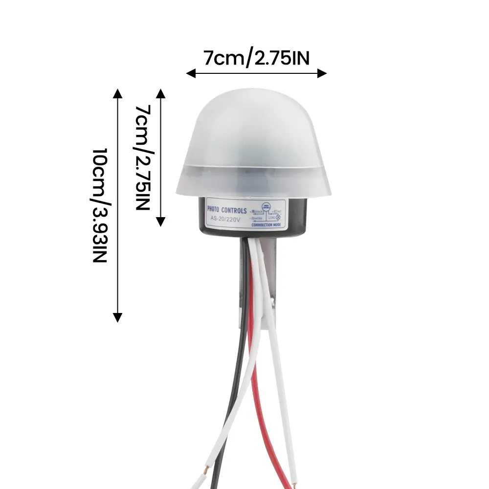 AS-20 12V 24V 110V 220V 10A Waterproof Sensitive Auto Photo Switch On/Off Photocell Street LED Light Switch Sensor Switch Tool