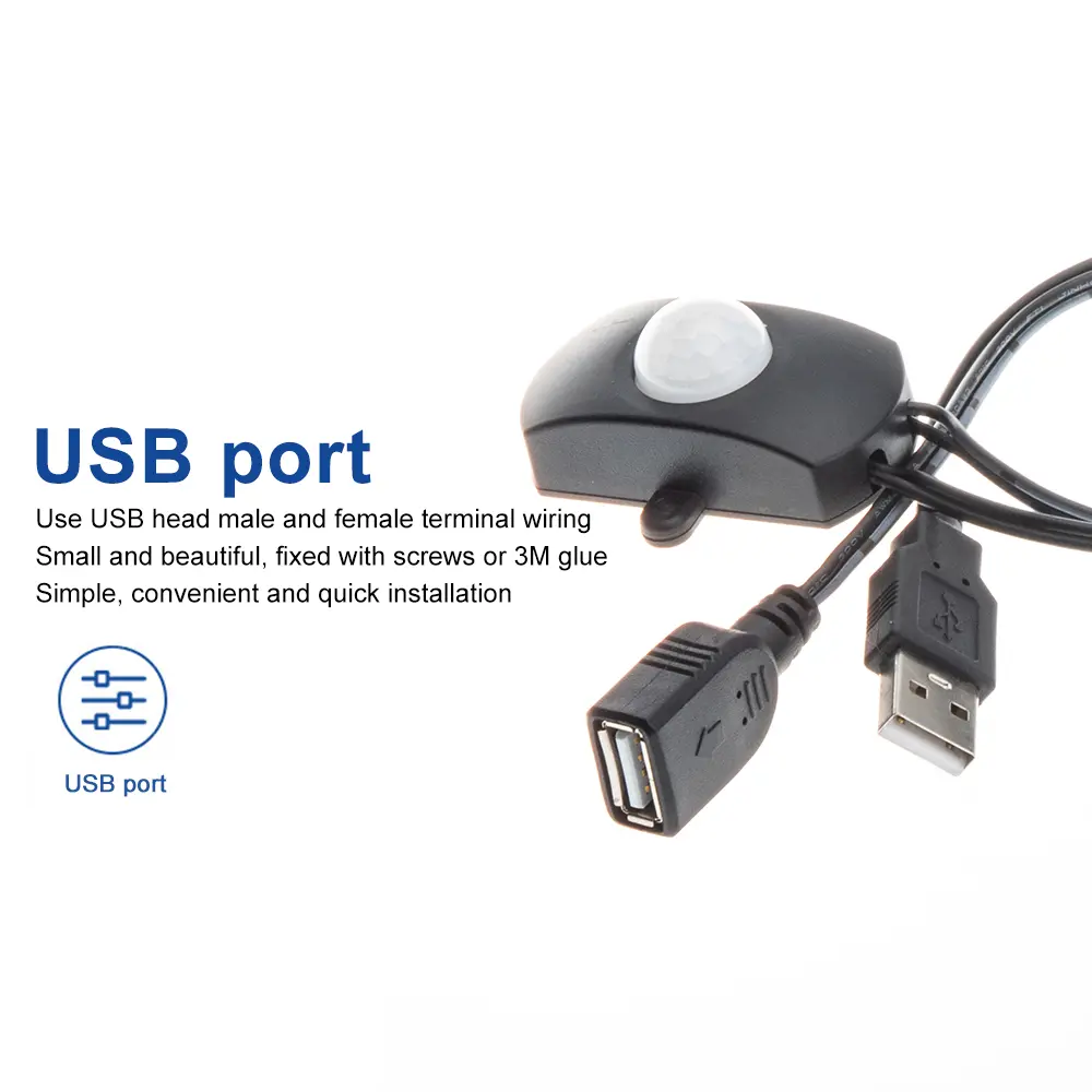 USB Motion Detection Sensor Switch DC 5V-24V PIR Infrared Human Presence Sensor Automation Induction Switch For Lighting Light