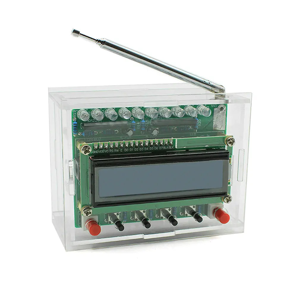 FM Radio Kit FM 87Mhz-108Mhz Radio Soldering Practice DIY Assembly Kits 5W Mono Channel LCD Display Radio for Learning