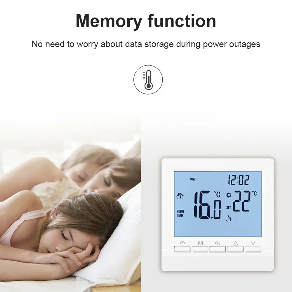 Digital Smart Thermostat Programmable Gas Boiler Heating Temperature Regulator Temperature Controller Sensor