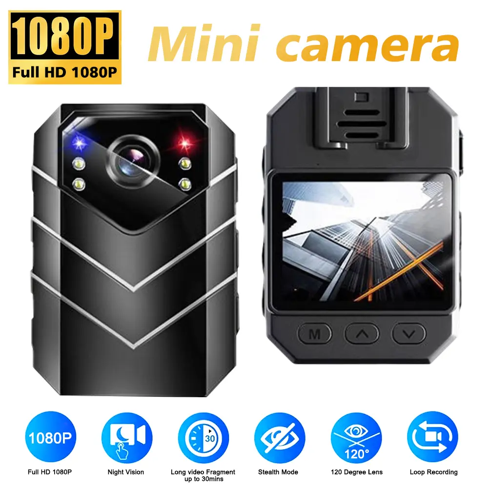 Mini Body Camera Full HD 1080P Night Vision Video Recorder Sports DV Security Guard Police Cam Site Enforcement Camcorders