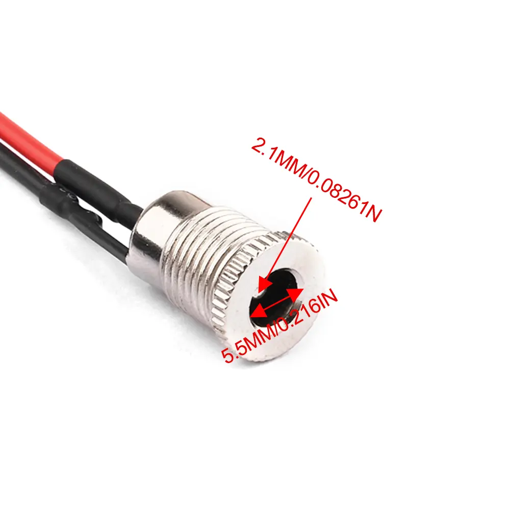 DC Power Cable 12V 5A Plugs Male Female Connectors for CCTV Security Camera Pigtail Power Adapter Connectors 5.5mm x 2.1mm