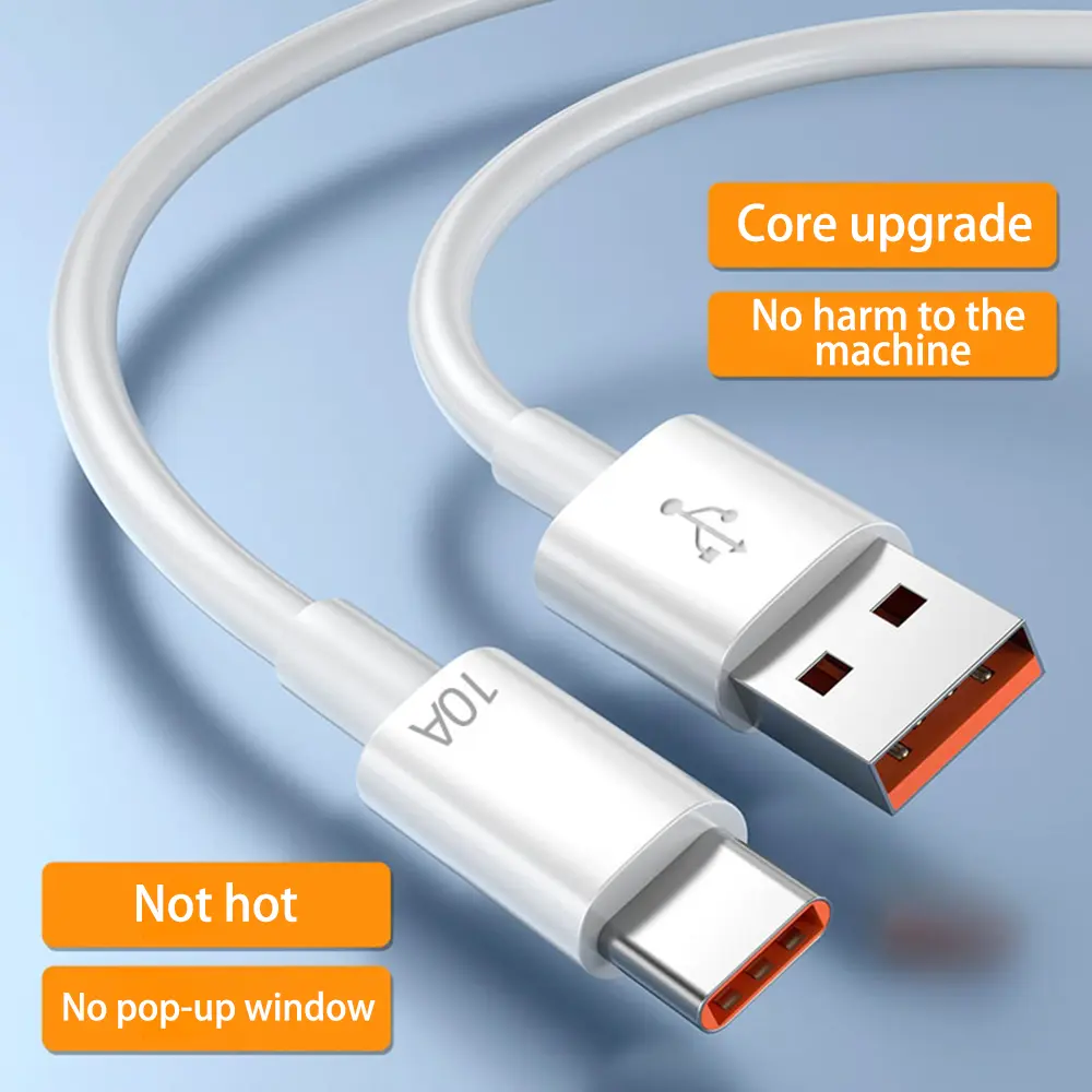 2M 120W 10A Type-C USB Cable Super Fast Charing Line for Xiaomi Samsung Huawei Honor Universal Quick Charge Cables Data Cord