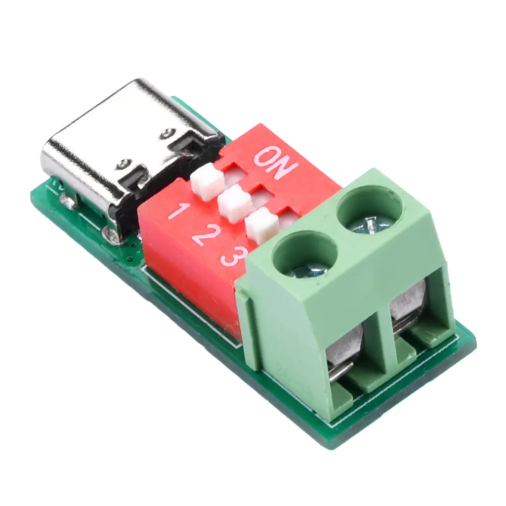 PD QC100W Deception Device Trigger USB Type-C Fast Charge Decoy Module Quick Charging Protocol PD 3.0/2.0 BC1.2 5-20V Adjustable