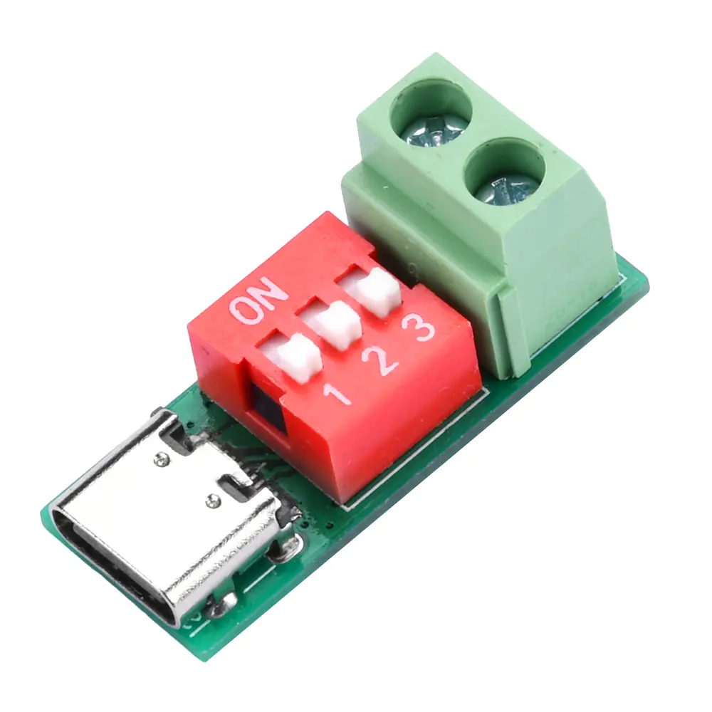 PD QC100W Deception Device Trigger USB Type-C Fast Charge Decoy Module Quick Charging Protocol PD 3.0/2.0 BC1.2 5-20V Adjustable