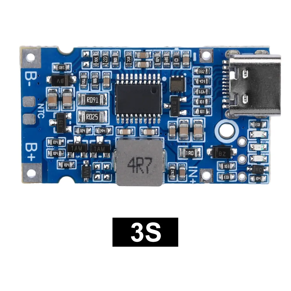 2S 3S 4S Lithium Battery Fast Charging Module Type-C 9V/12V 4.5V-15V Step-Up Buck Charging Module QC Charge Adapter