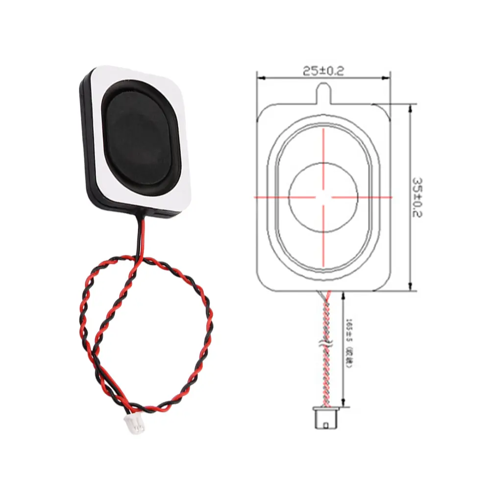2PCS 8Ω/2W 4Ω/3W Magnetic Cavity Speaker Full Frequency Speaker Square Notebook Computer 3525/2535 Ultra-thin Box Speaker