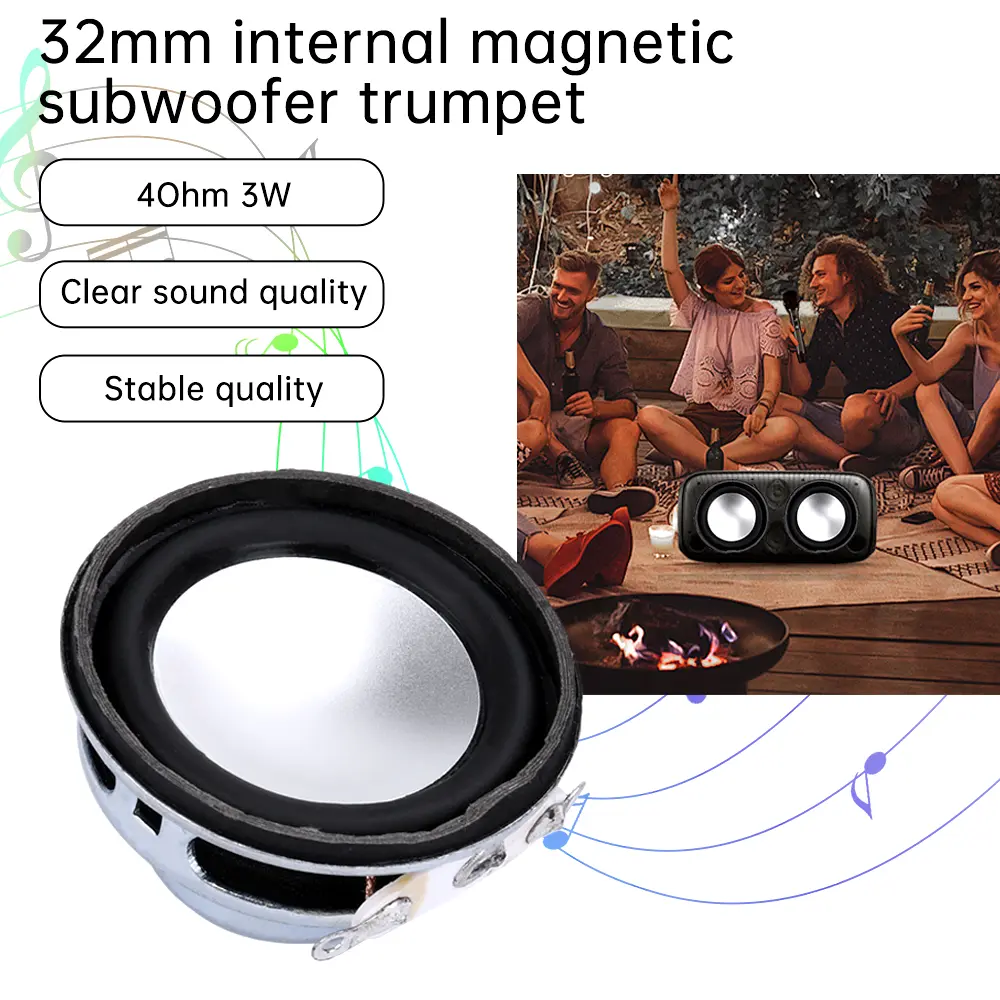1/2PCS Mini Audio Speakers Internal Magnetic Bass Horn 30MM 4Ω 3W  Multimedia Portable Sound Speakers Horns Audio Woofer