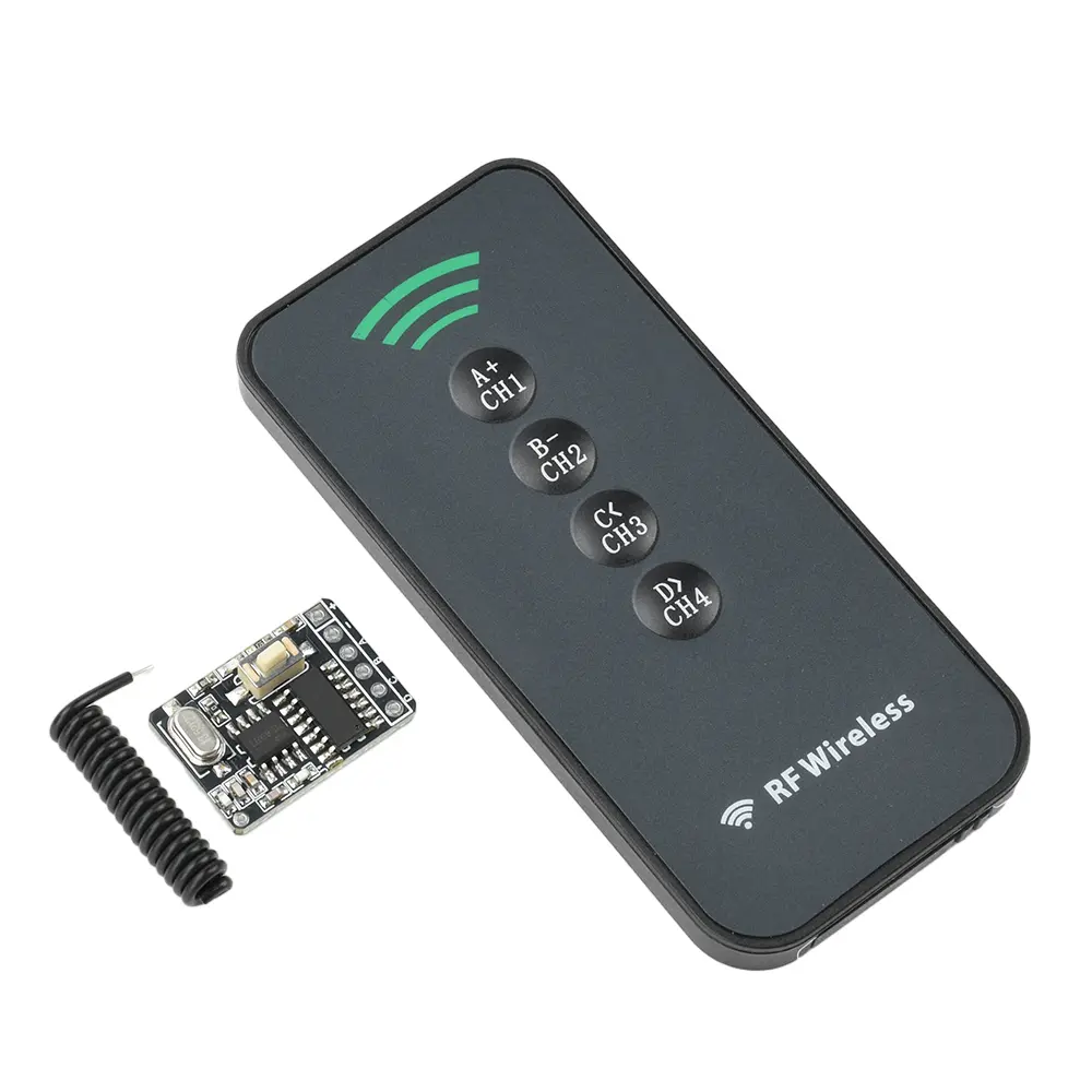 4 Channel 433Mhz Wireless Remote Control Switch RF Learning Code Receiver Module DC 3-5V 4CH Jogging Self-locking Interlock