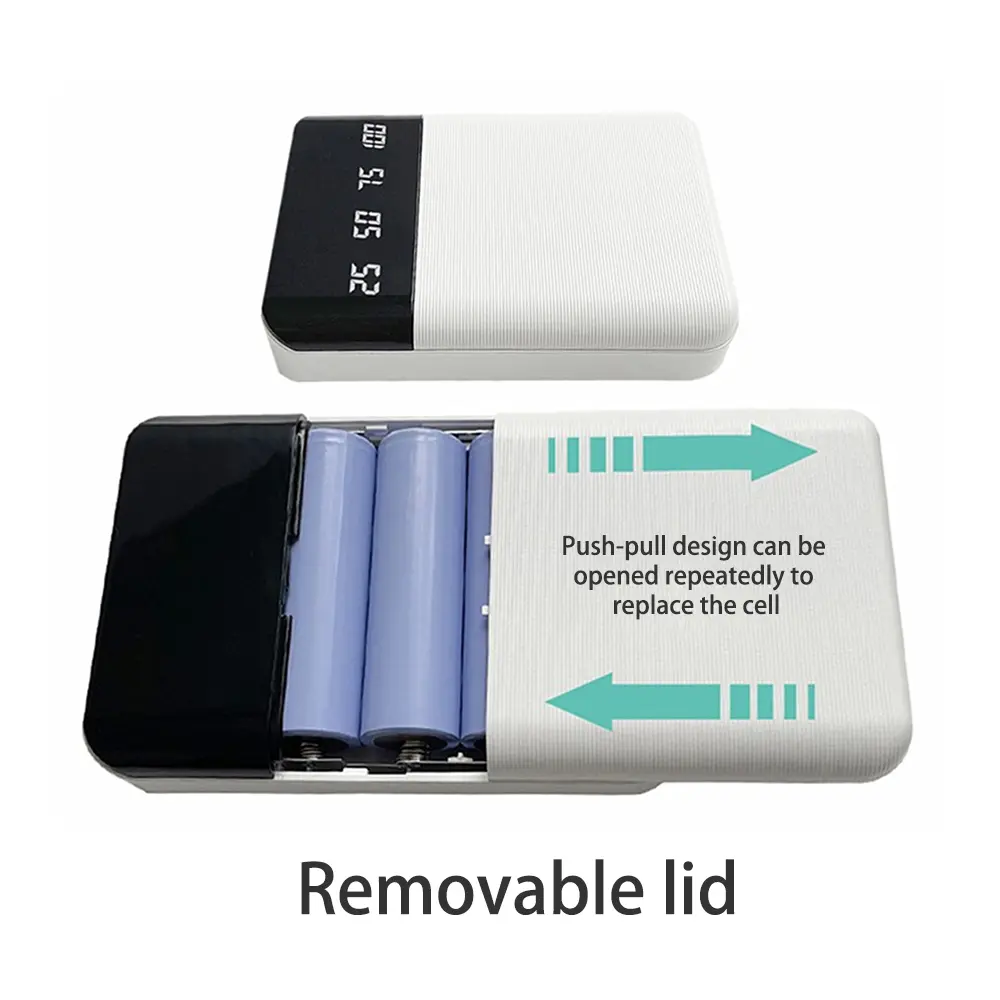4*18650/18700/20700/21700 Battery Cases Power Bank Housing 4 Slots Battery Storage Boxes Holder USB/Micro/TYPE-C/For iphone