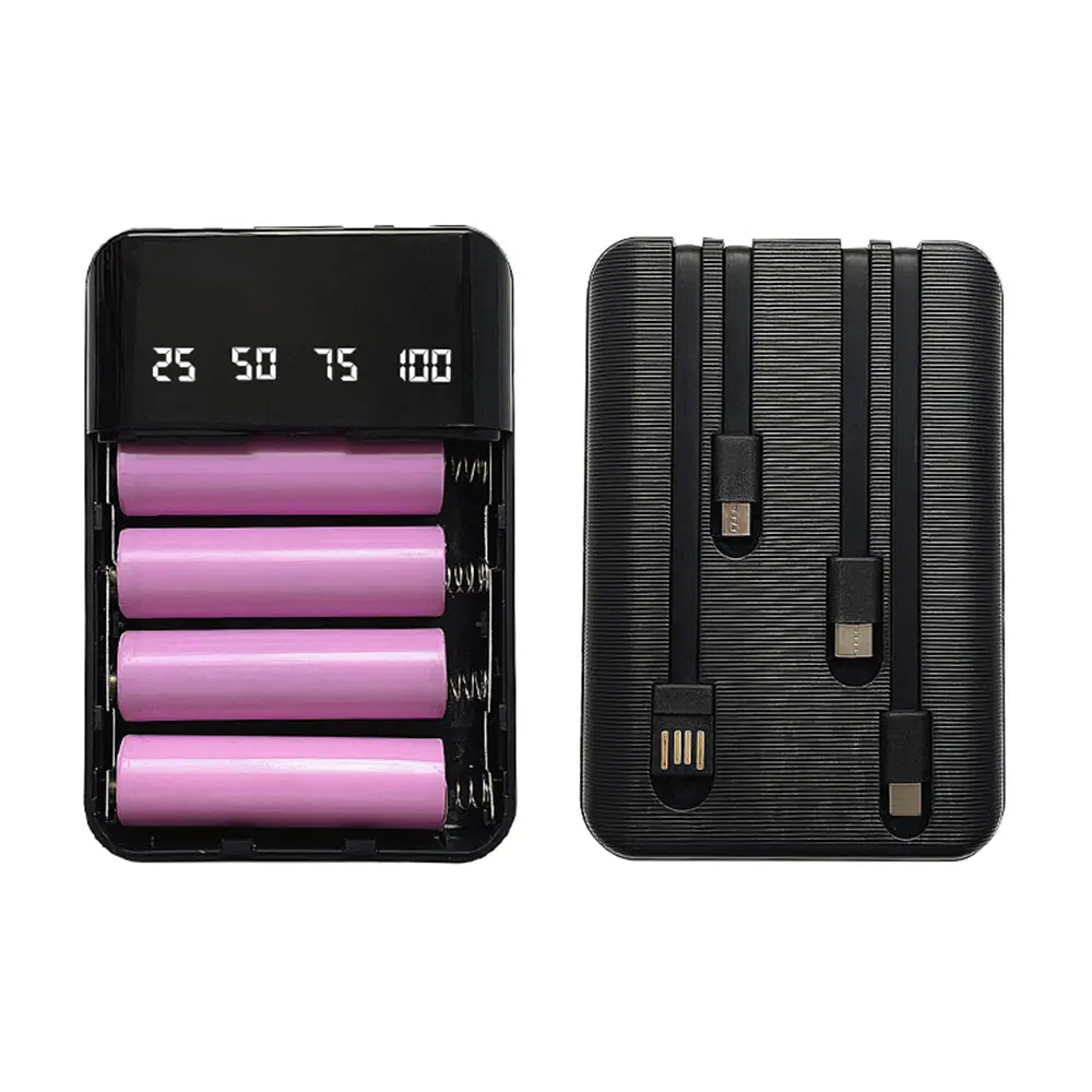 4*18650/18700/20700/21700 Battery Cases Power Bank Housing 4 Slots Battery Storage Boxes Holder USB/Micro/TYPE-C/For iphone