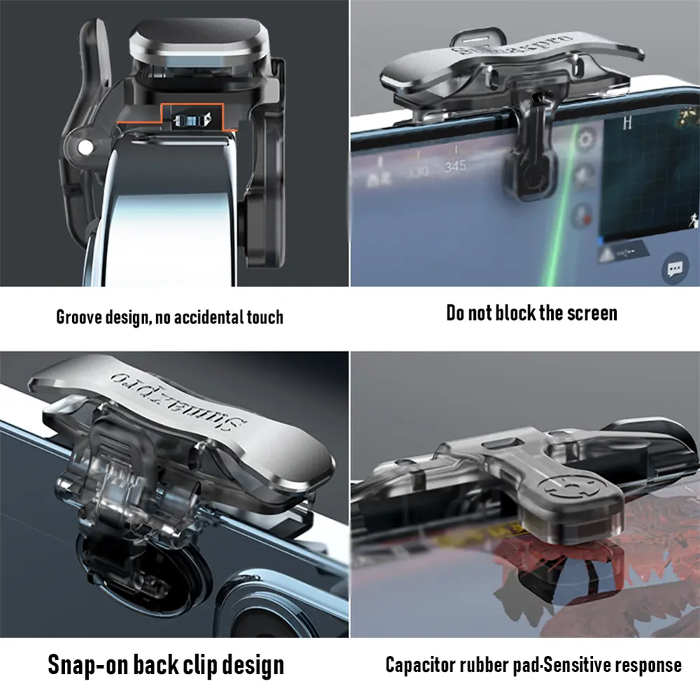 X8 Mobile Phone Game Trigger for PUBG Gamepad Shooter Sensitive Controller Aim Shooting L1 R1 Key Button For Phone Android