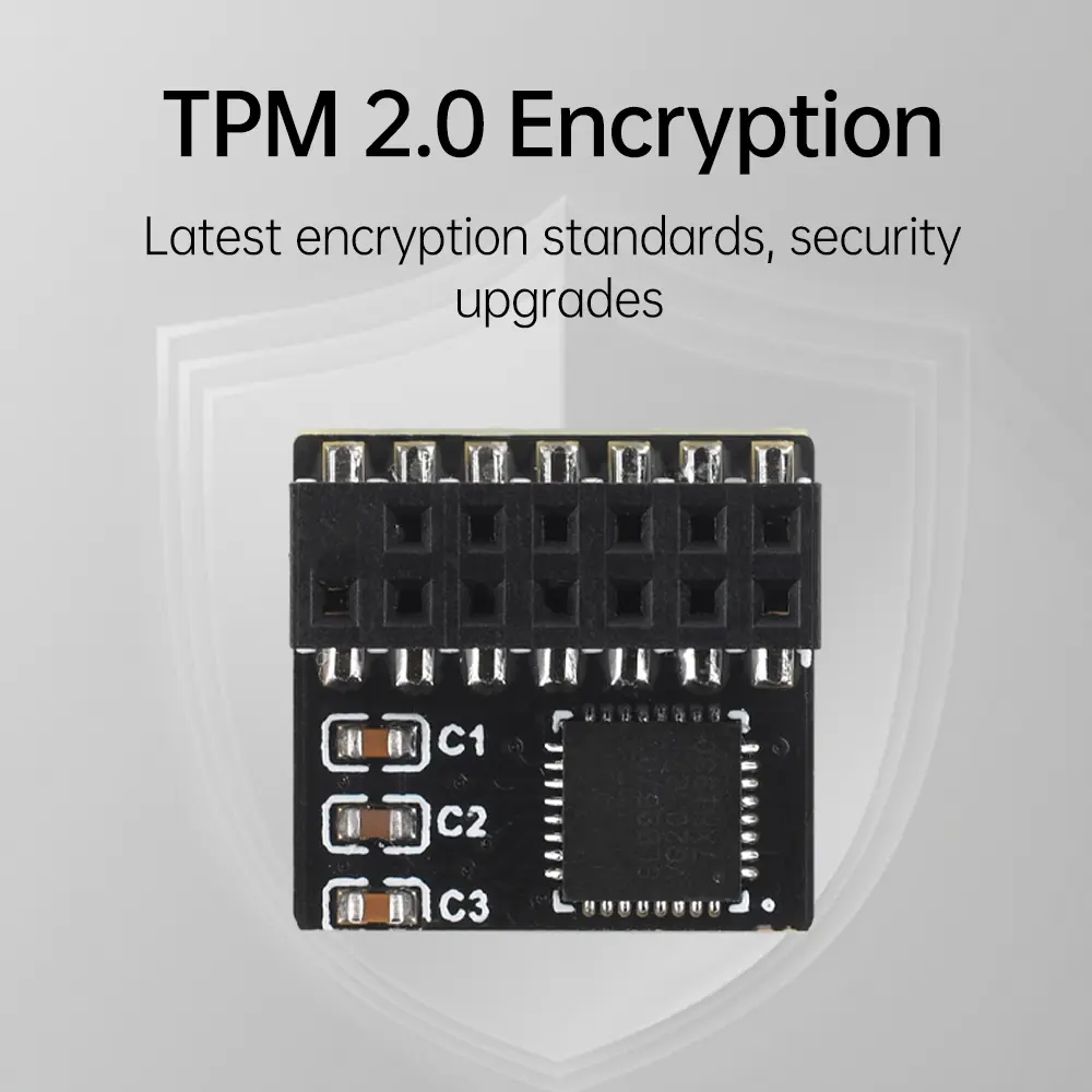 TPM 2.0 SPI Parallel Encryption Safety Module 14 Pin SPI Remote Card Board Encryption Security Board for ASUS Motherboard TPM2.0