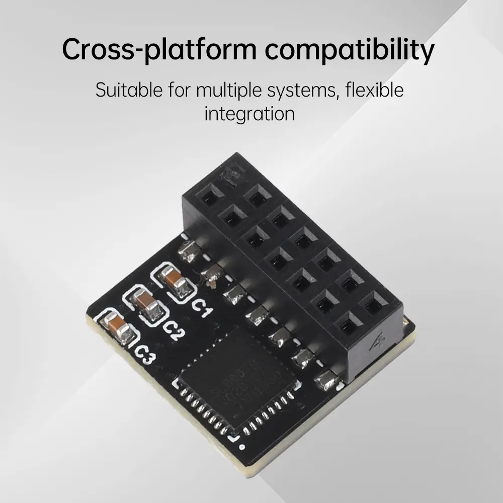 TPM 2.0 SPI Parallel Encryption Safety Module 14 Pin SPI Remote Card Board Encryption Security Board for ASUS Motherboard TPM2.0