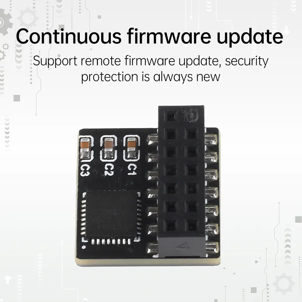 TPM 2.0 SPI Parallel Encryption Safety Module 14 Pin SPI Remote Card Board Encryption Security Board for ASUS Motherboard TPM2.0