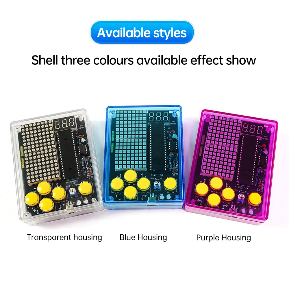 DIY Pixel Game Console Production Kit DIY 51 Single-chip Children Game kit Classic Game Soldering Electronic Machine Game Set