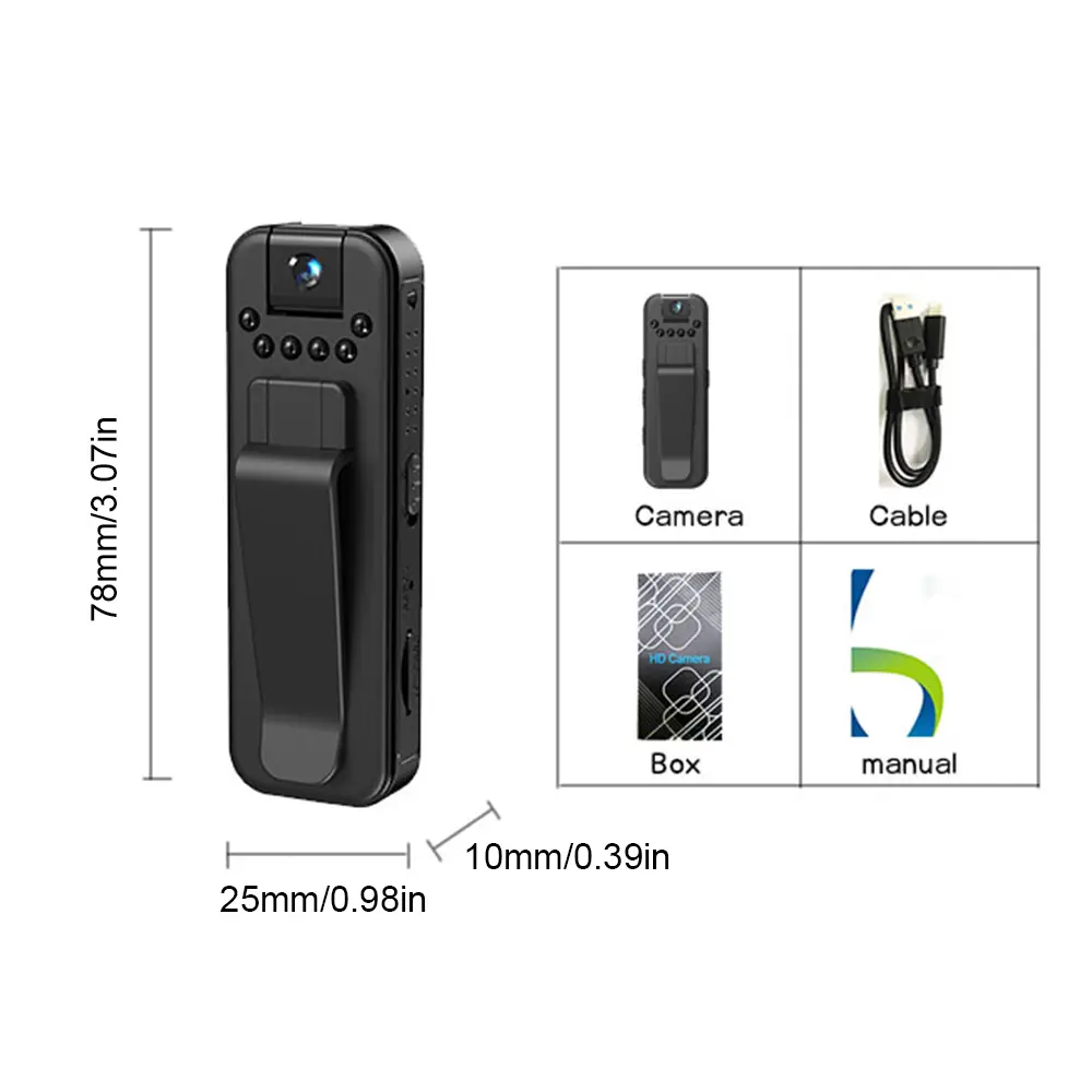 HD 1080P Mini WiFi Camera Portable Digital Video Recorder Infrared Night Vision Motion Camcorder 500W One Click Recording Cam