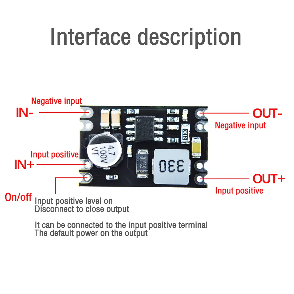 DC-DC Mini Buck Converter Board 7-100V to 5V 9V 12V 24V 2A Step Down Power Supply Module Transformer Voltage Regulator