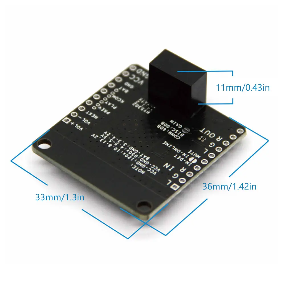 QCC3031 Bluetooth 5.1 Receiving Module Support APP Name Change Match Password EQ Board APTXHD with AUX Audio Input