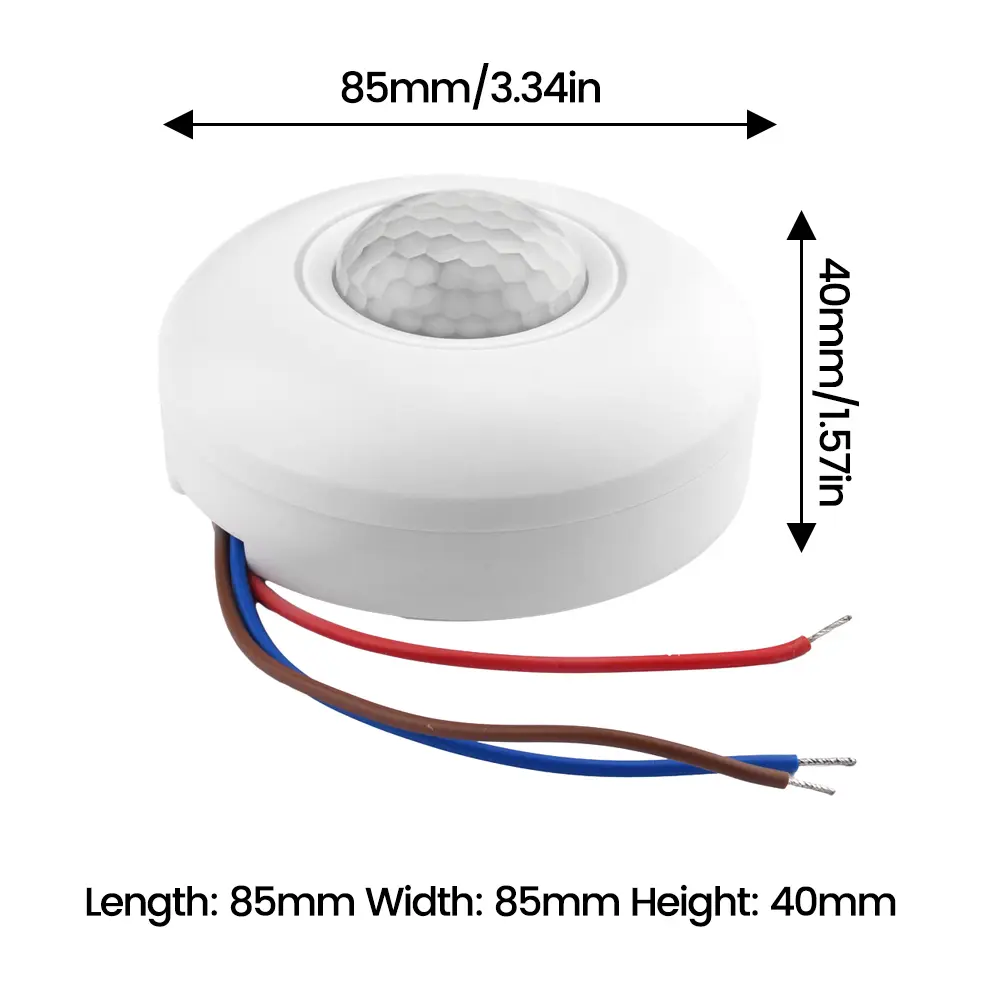 AC85-265V Intelligent Human Infrared Sensor Switch Ceiling Sensor Switch for Ceiling 360℃ Motion Sensor Light Switch 1