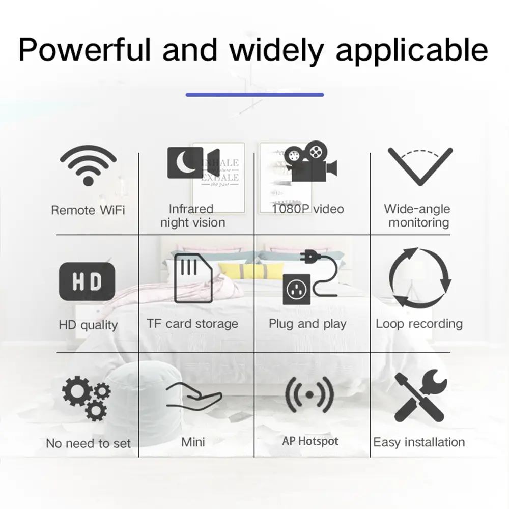 4K Full HD 1080P Mini ip Cam XD WiFi Night Vision Camera IR-CUT Motion Detection Security Camcorder HD Video Recorder