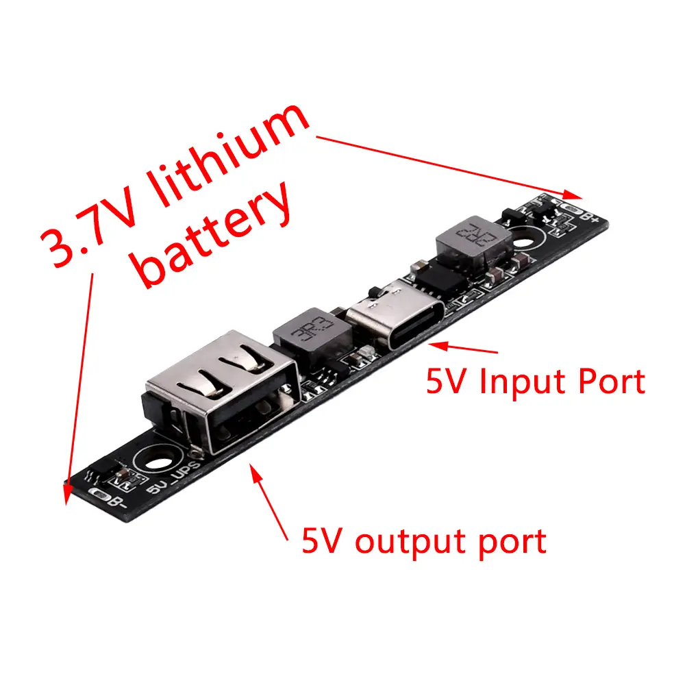 DC 5V Type-C 18650 Lithium Battery Charger Board DC-DC Step Up Booster Converter Fast Charge Module For Camera UPS Power Supply