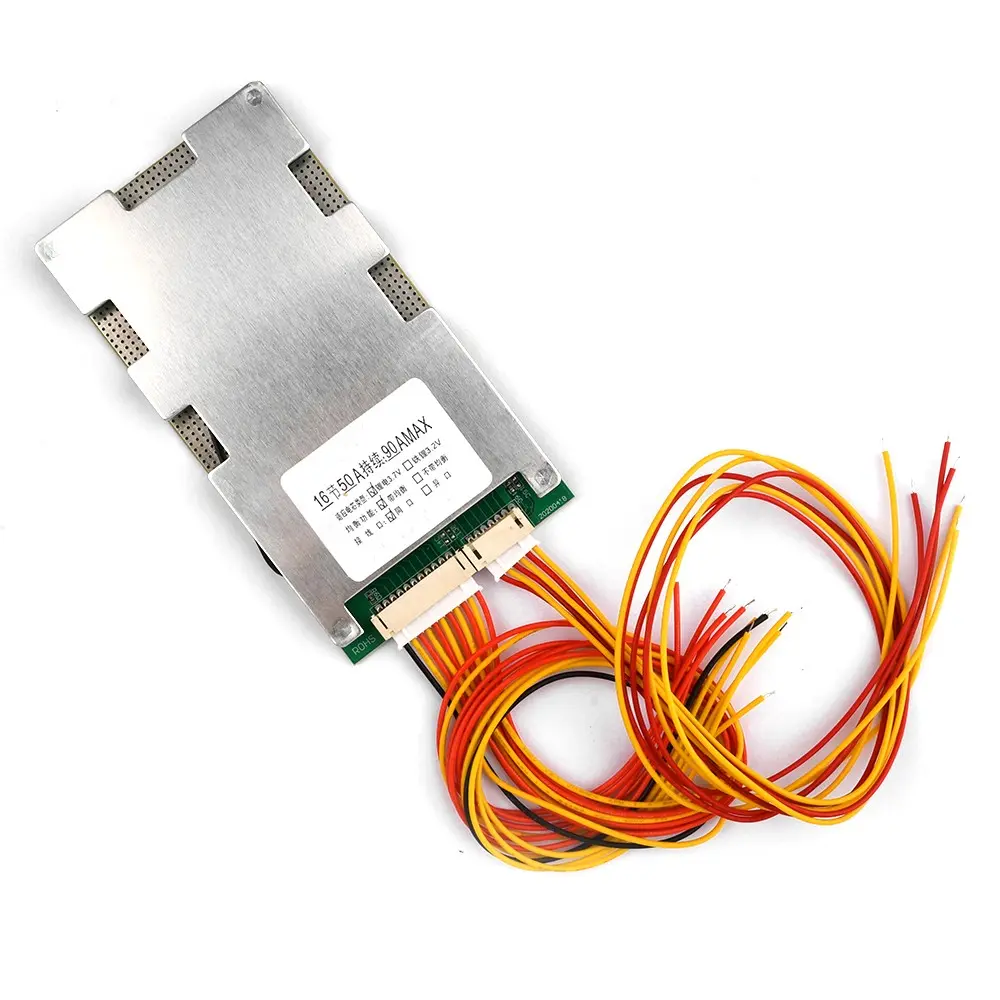 BMS 16S 60V 50A Li-Ion Lithium 18650 Battery BMS PCB Protection Board SamePort With Balanced 90A Peak Current Battery Protection