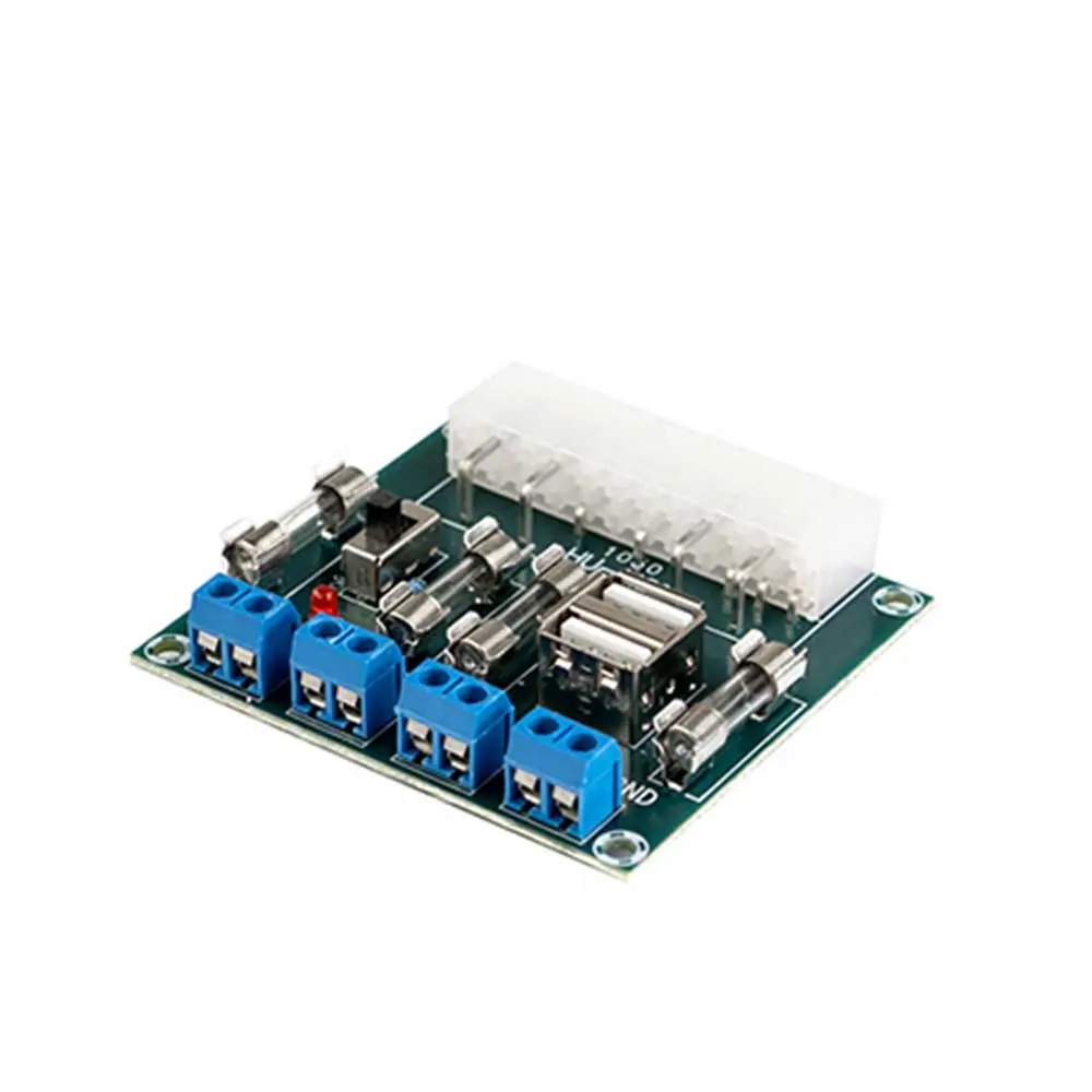 HU-M28 Desktop PC Power ATX Transfer Board HU M28W ATX Adapter Board Lead-Out Module Power Supply Output Terminal 5A USB