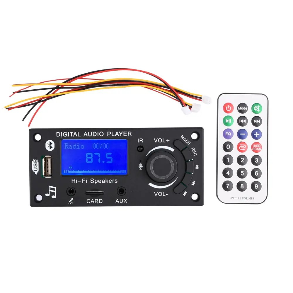 12V LCD MP3 Decoder DAC  Bluetooth 5.0 Car HiFi Audio Receiver WMA WAV FLAC APE Decoding Board With FM Radio Remote Control