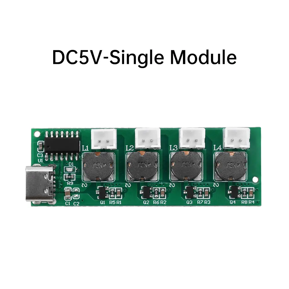 DC 5V Type-C Mini Humidifier DIY Kits Mist Maker Driver Circuit Board 4 Fogger Atomization Film Atomizer Sheet Oscillating