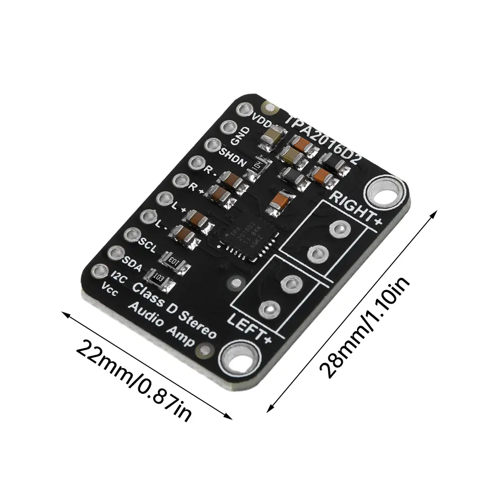 Digital Sound Amplifier Board Stereo Class D Audio Power Amplifier Module TPA2016D2 2.8W I2C AGC Amplification Amp Control Plate