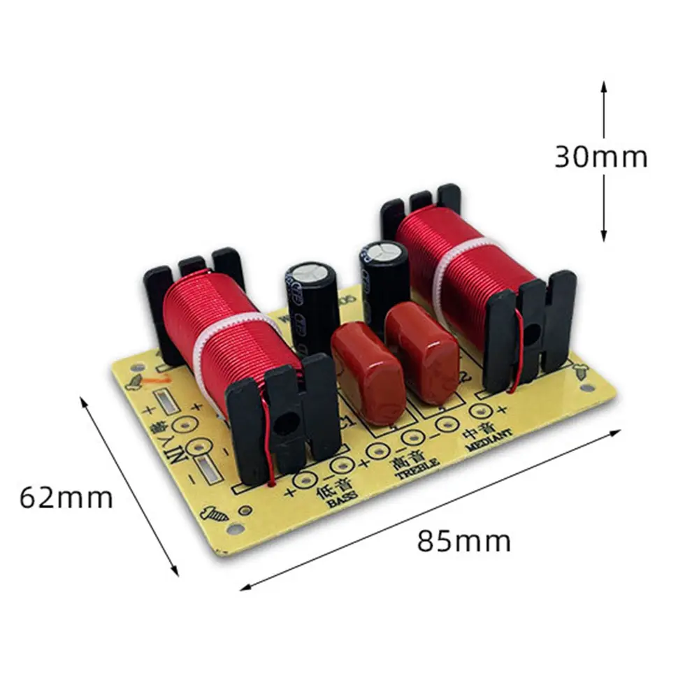 3 Way 150W Hi-Fi Audio Speaker Crossover Treble Midrange Bass Independent Crossover Home Speakers Filter Frequency Divider