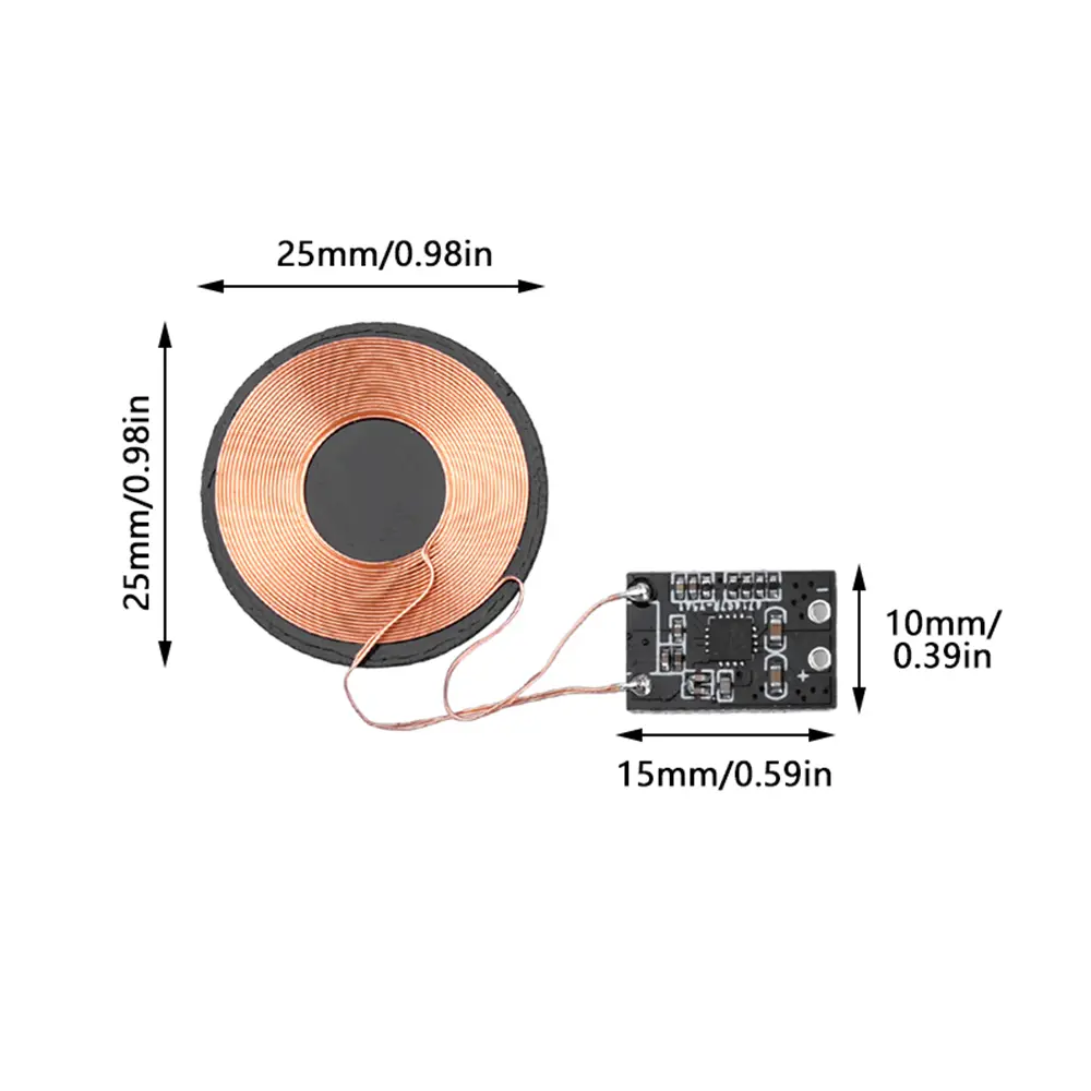 5V 600mA 1A Wireless Charger Module Receiver Wireless Charging Receiving PCBA Board Power Supply Coil For Apple Android Phone
