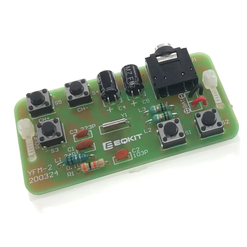 FM Stereo Radio Receiver Module DIY Kit Adjustable 76-108MHz Wireless Receiver DIY Electronic Production Training Welding Skills