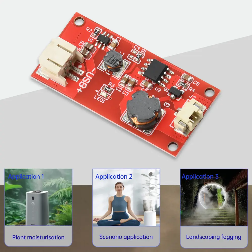 DC 6-24V USB Mini Humidifier DIY Kits Mist Maker and Driver Circuit Board Fogger Atomization Film Atomizer Sheet  Oscillating