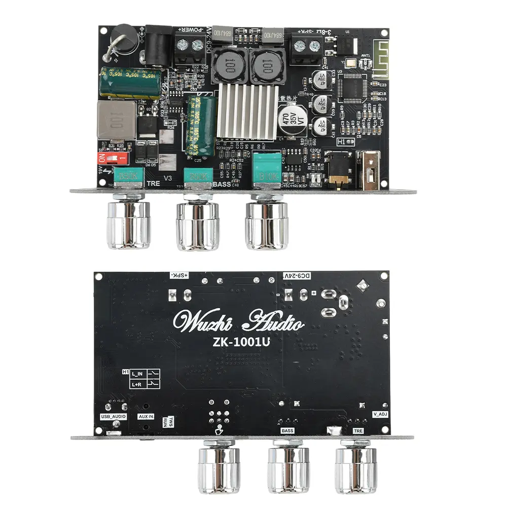 ZK-1001U Mono 100W TPA3116D2 Bluetooth 5.3 Audio Amplifier Module Digital Sound Power Amplifier AMP Module Home Theater AUX