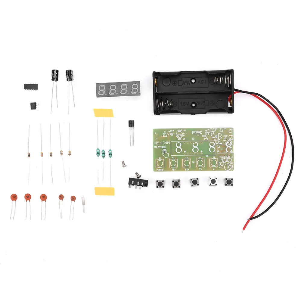 Wireless Stereo AM/FM Radio Receiver Module PCB 87-108MHz DC 5V TYPE-C DIY Electronic Kits Stereo Digital Tuning Headphone Radio