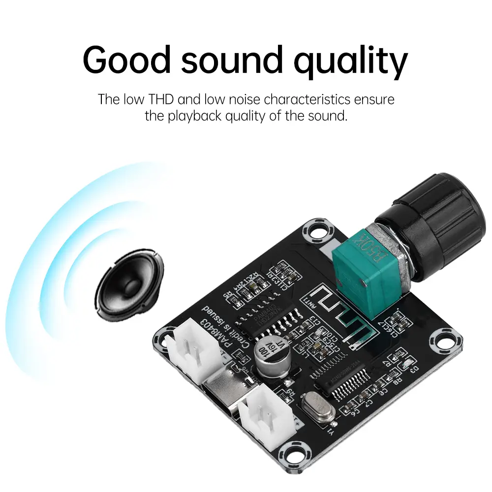 PAM8403 Bluetooth Digital Power Amplifier Board DC5V XH-A159 5W*2 Type-C Audio Amplifier Module Adjustable Volume