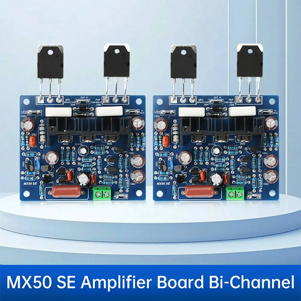 2PCS 100W*2 Digital Sound Amplifier Board Dual Channel HiFi Stereo Audio Power Amplifiers AMP Module MX50 SE KTB817 KTD1047