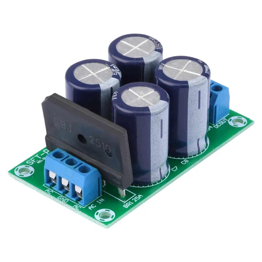 PW28 Dual Power Filter Power Amplifier Board Rectifier Module 25A Flat Bridge Unregulated  Power Supply Board Dual USB AC to DC