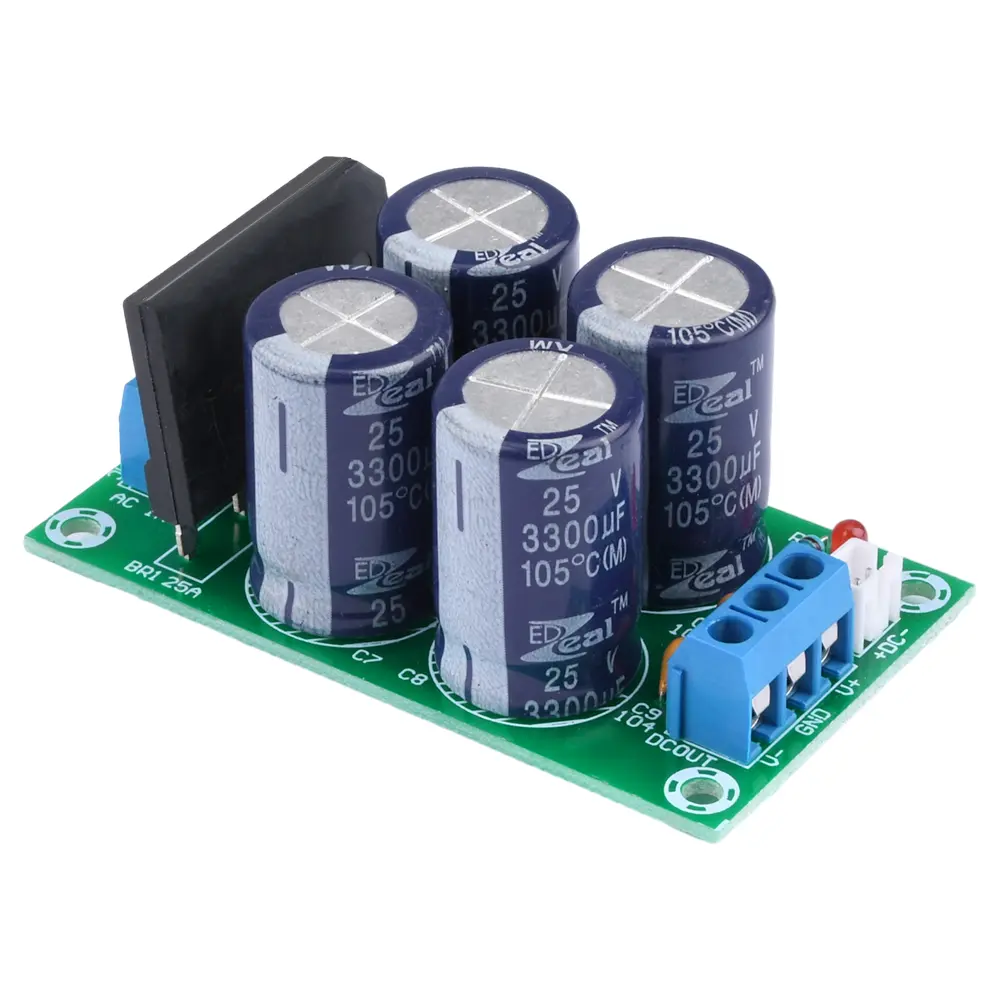 PW28 Dual Power Filter Power Amplifier Board Rectifier Module 25A Flat Bridge Unregulated  Power Supply Board Dual USB AC to DC