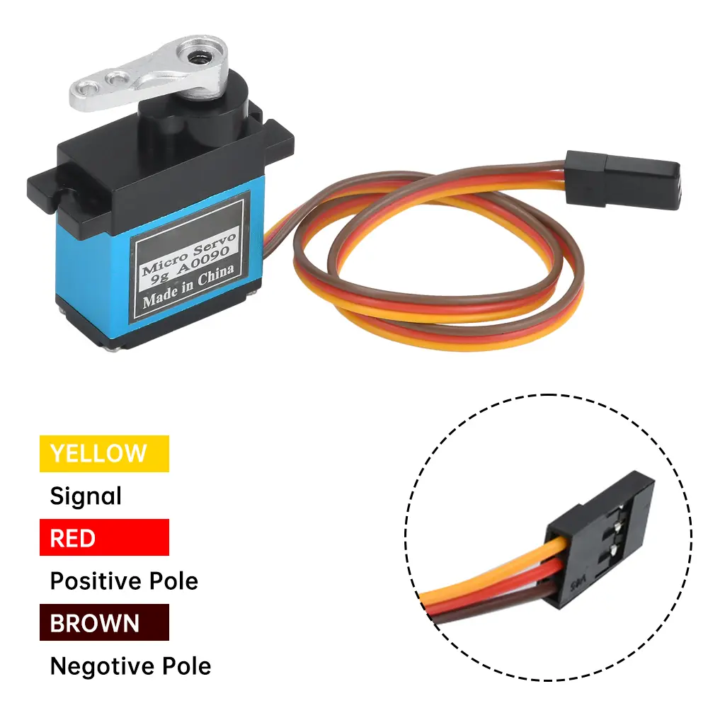 9G Micro Servo Metal Geared Motor Kit for RC Robot Arm Hand Control with Cable Mini Servos For RC Fixed-Wing Airplane Car Boat