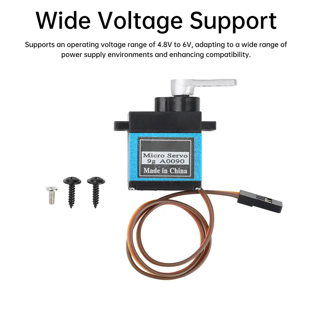 9G Micro Servo Metal Geared Motor Kit for RC Robot Arm Hand Control with Cable Mini Servos For RC Fixed-Wing Airplane Car Boat